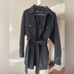 Zara Oversized Belted Shacket